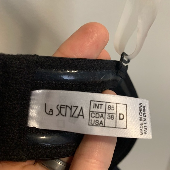 La Senza Black Strapless Bra with Clear Straps 38D - Picture 5 of 8